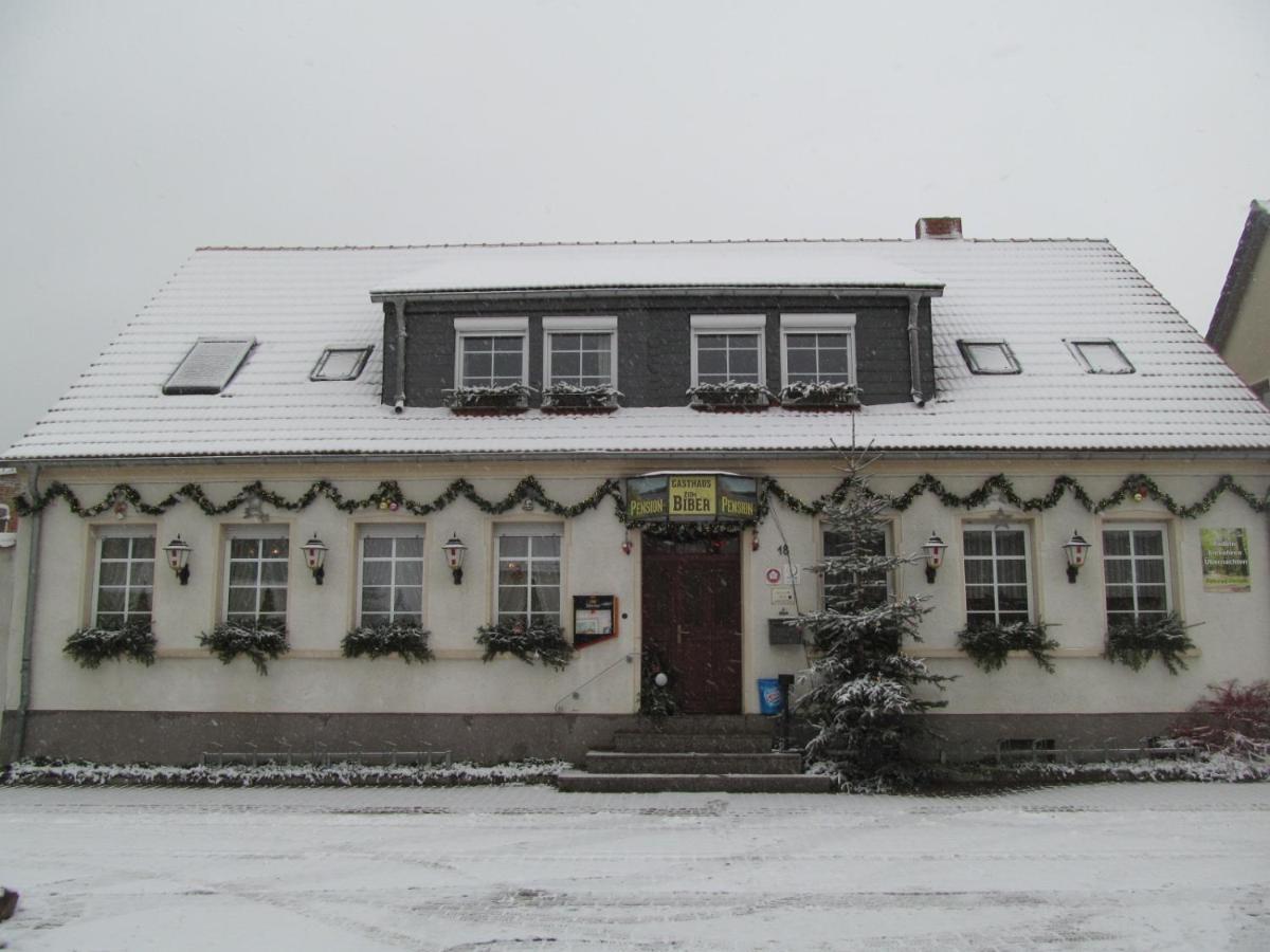 Gasthaus Und Pension Zum Biber Steckby Exterior foto